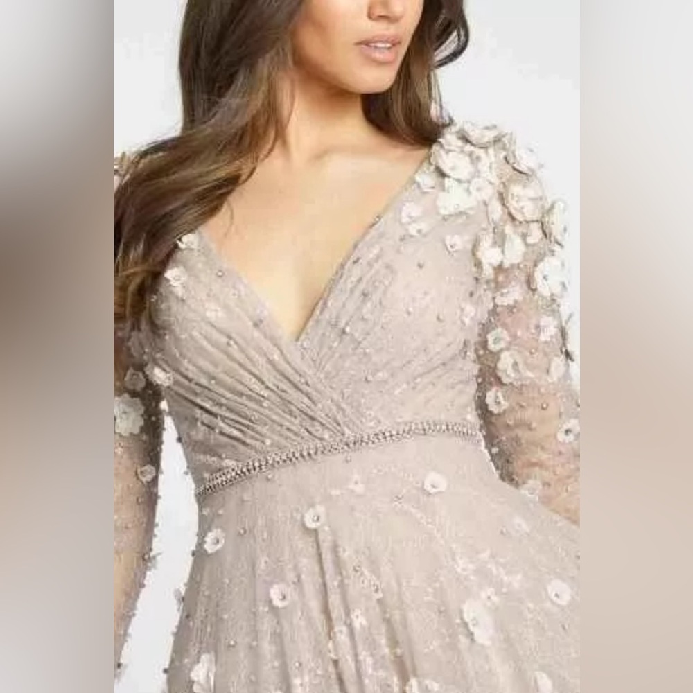 Mac Duggal Elegant Floral Embroidered Dress - Picture 11 of 14